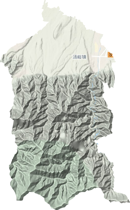 汤峪镇地形图