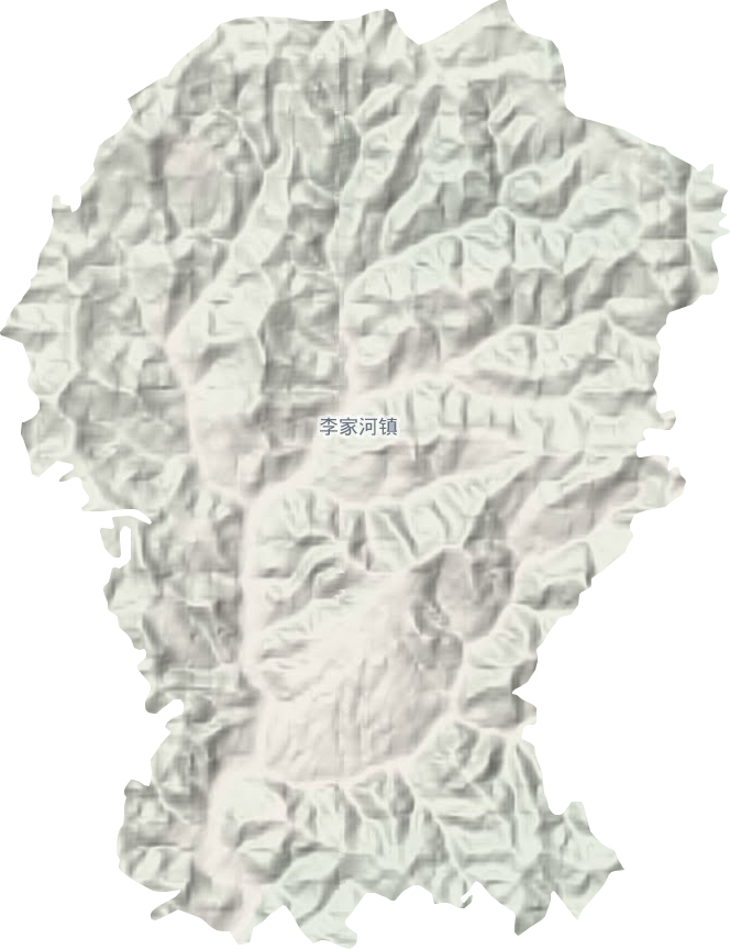 李家河镇地形图