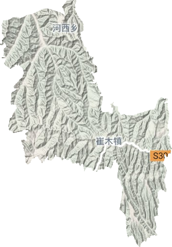 崔木镇地形图