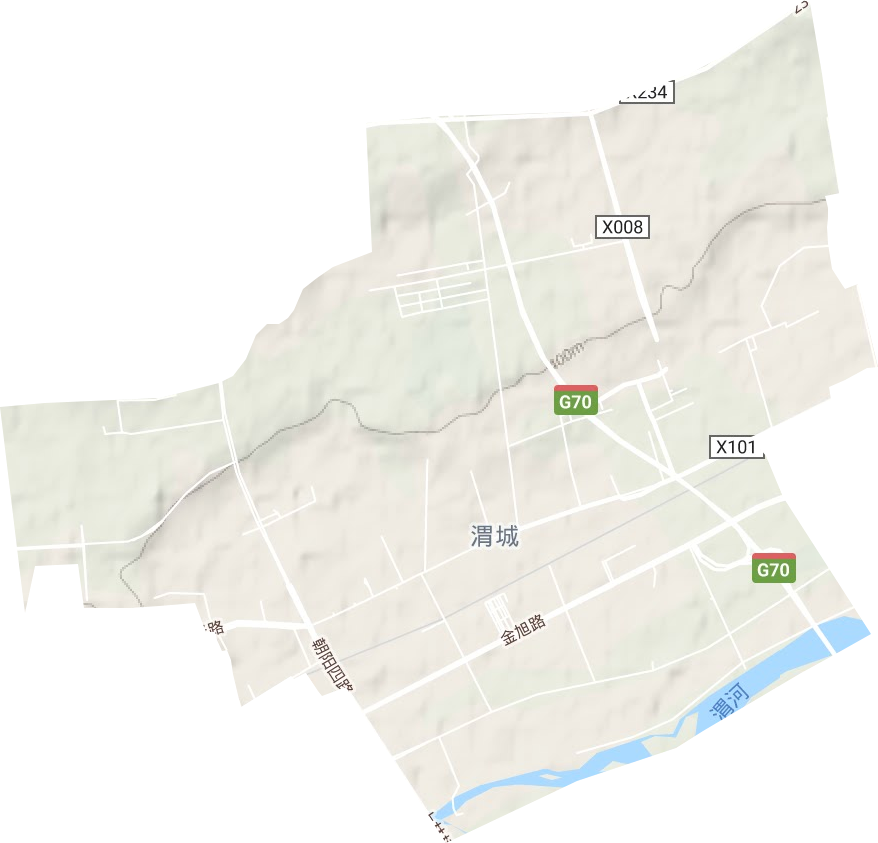 渭城街道地形图