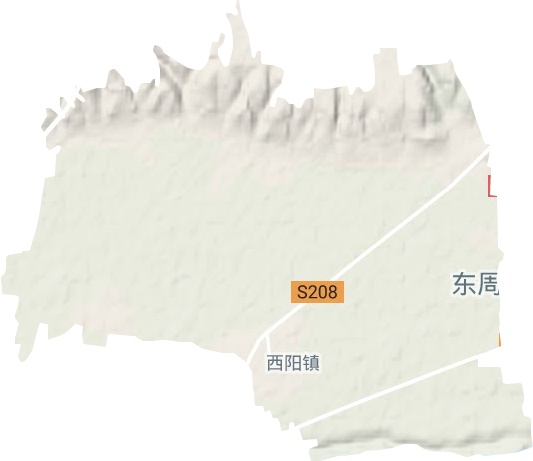 西阳镇地形图