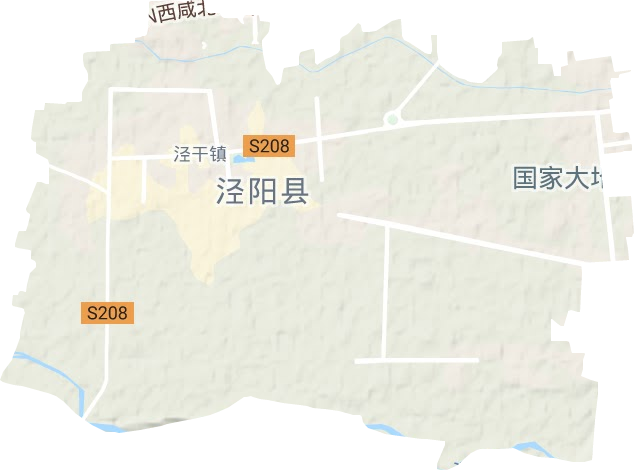 泾干镇地形图