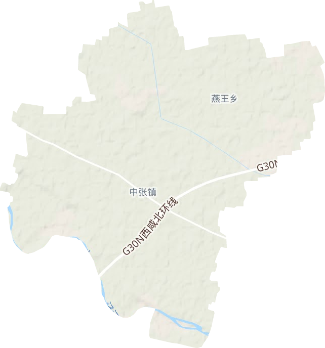 中张镇地形图