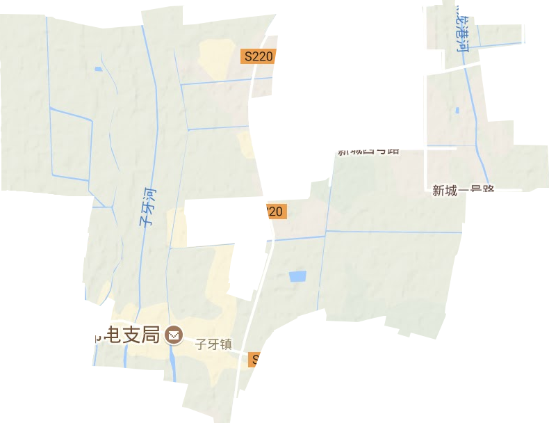 子牙镇地形图