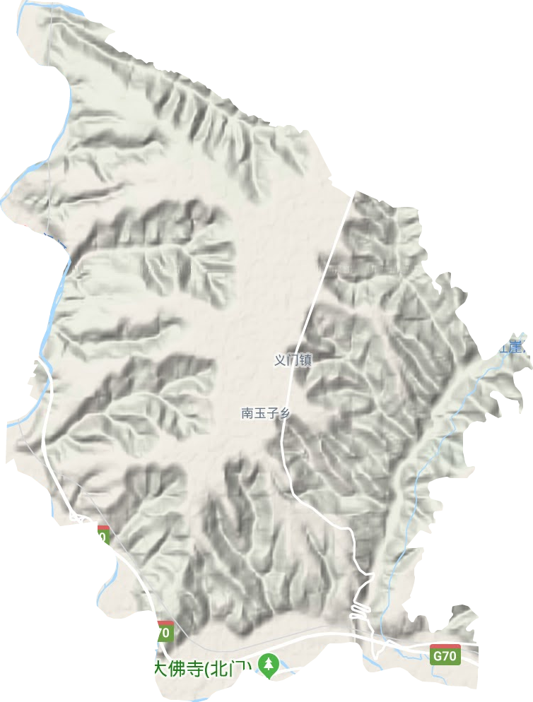 义门镇地形图