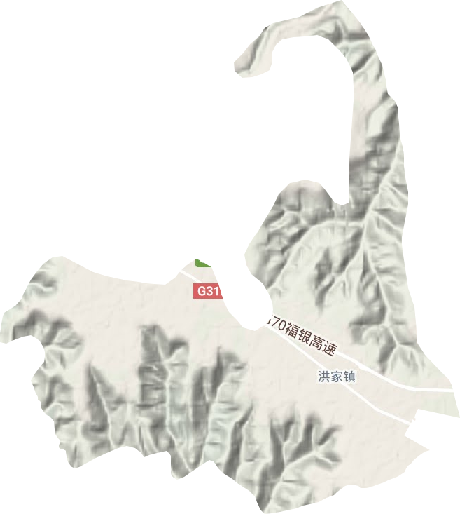 洪家镇地形图