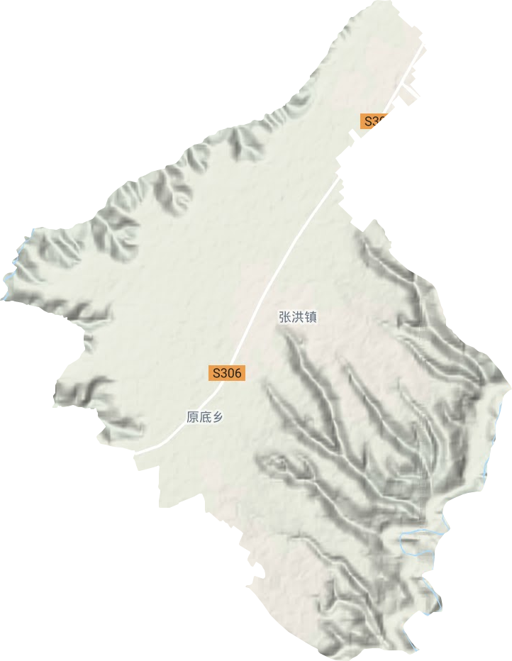 张洪镇地形图