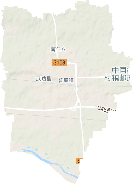 普集镇地形图