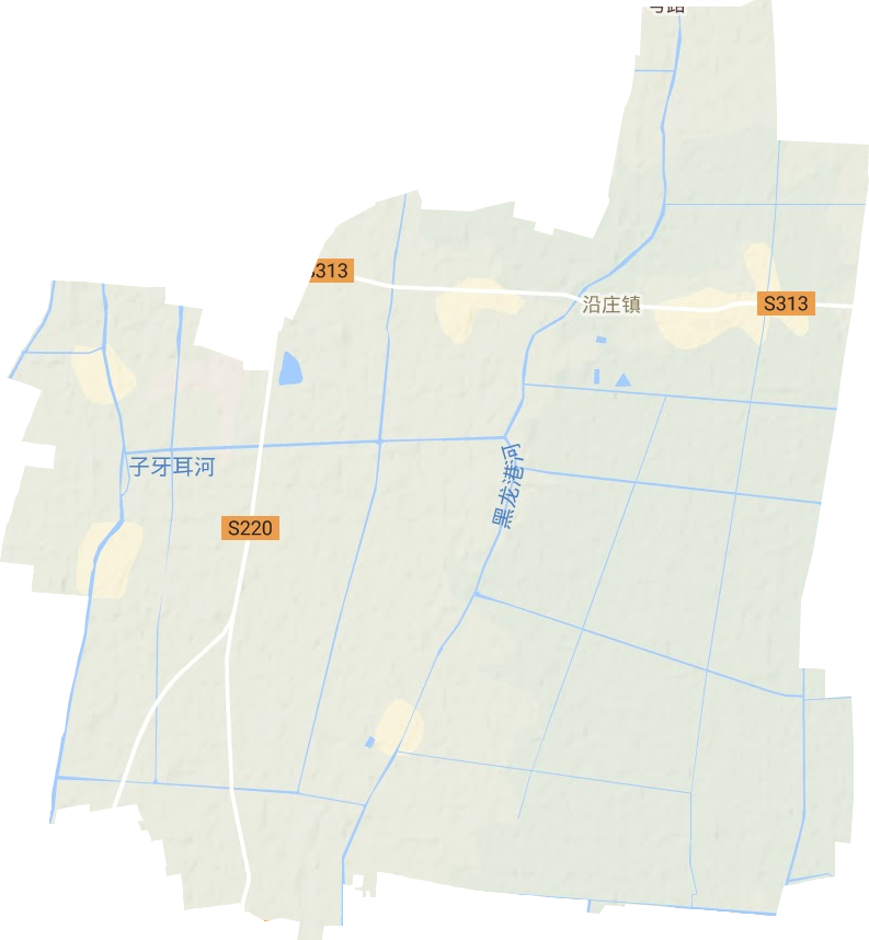 沿庄镇地形图