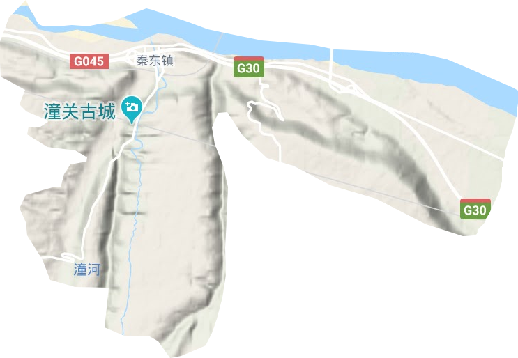 秦东镇地形图