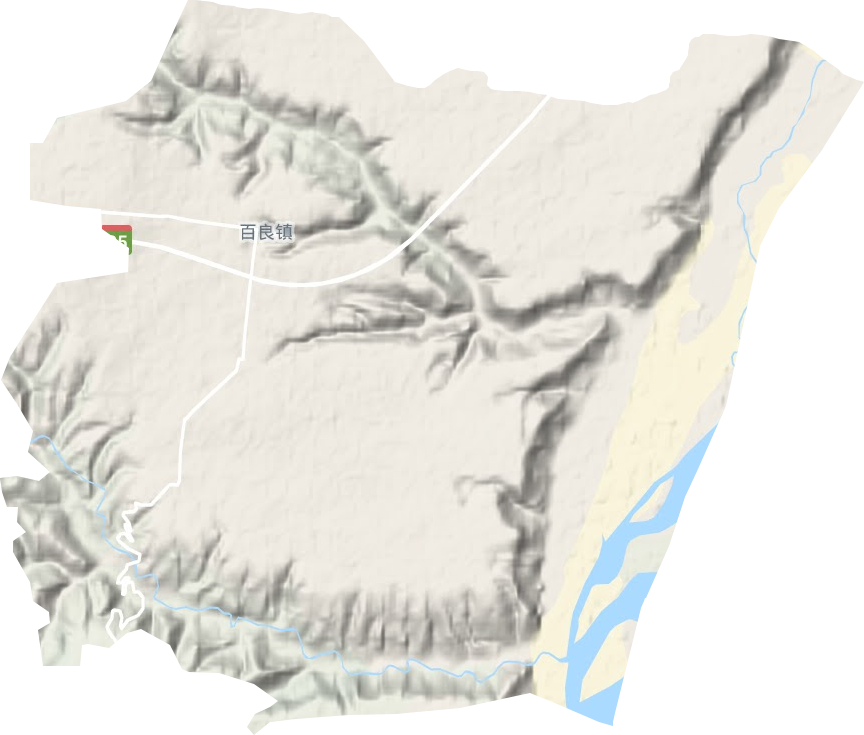百良镇地形图