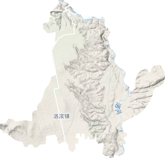 洛滨镇地形图