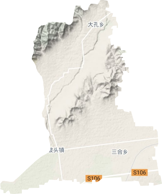 六井镇地形图