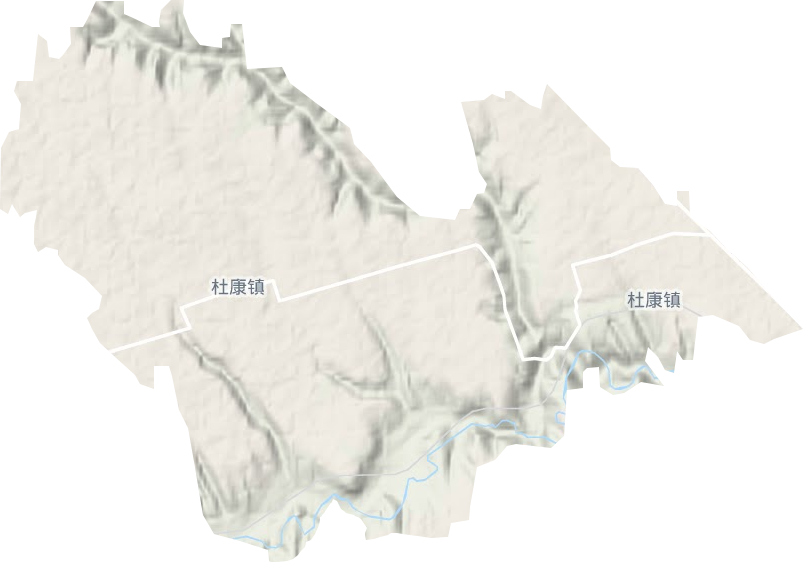 杜康镇地形图
