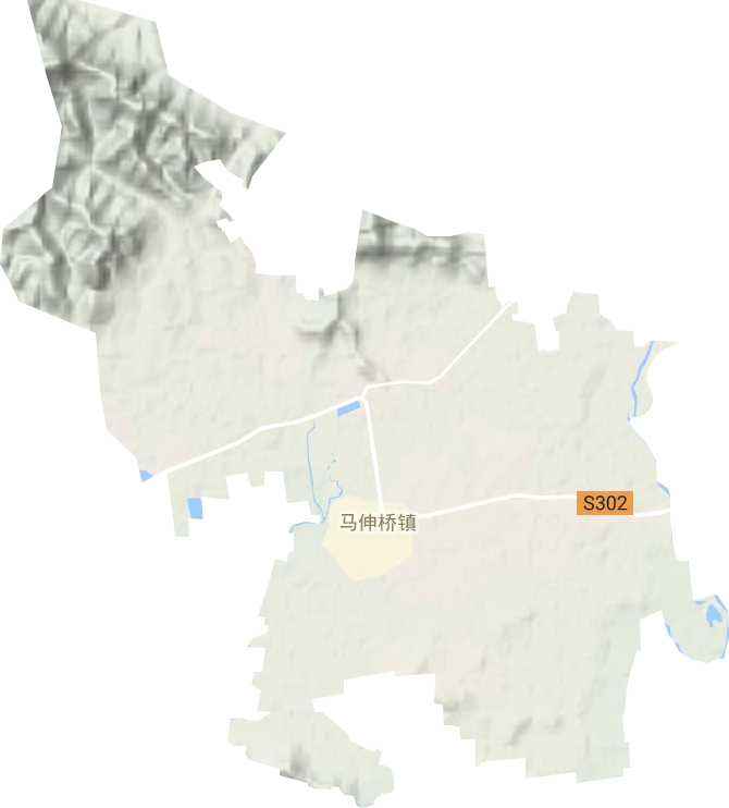 马伸桥镇地形图