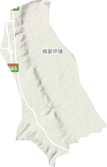 梅家坪镇地形图