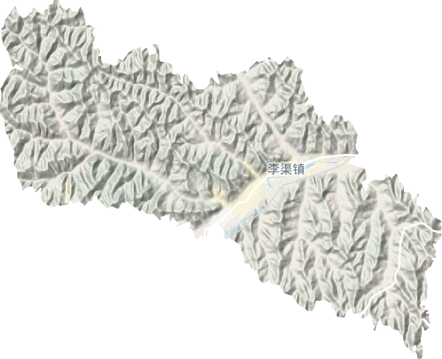 李渠镇地形图