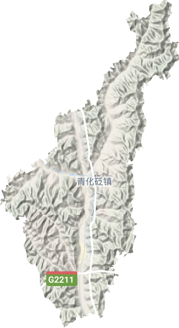 青化砭镇地形图