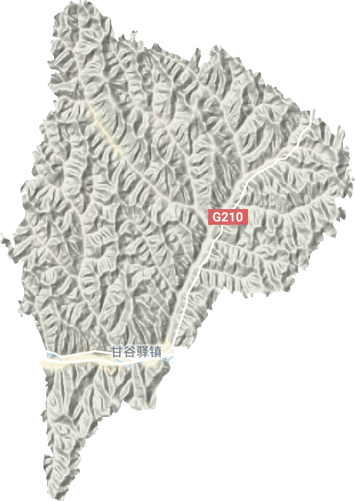 甘谷驿镇地形图
