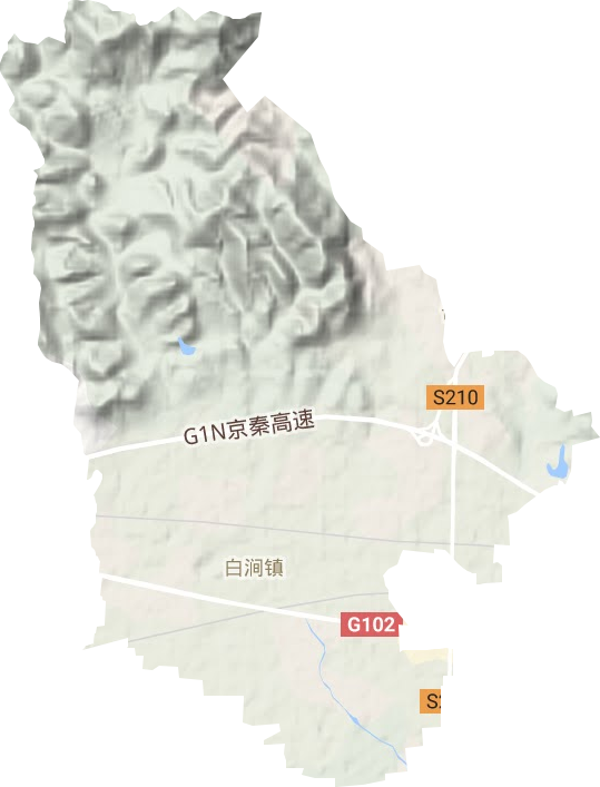 白涧镇地形图