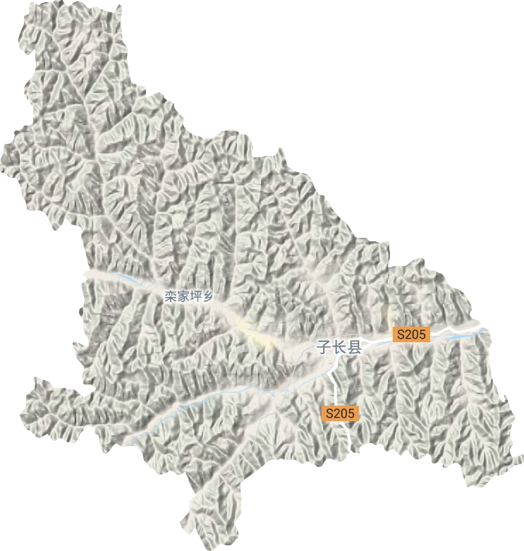 瓦窑堡镇地形图