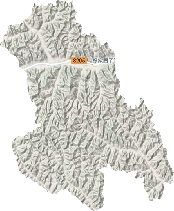 杨家园子镇地形图