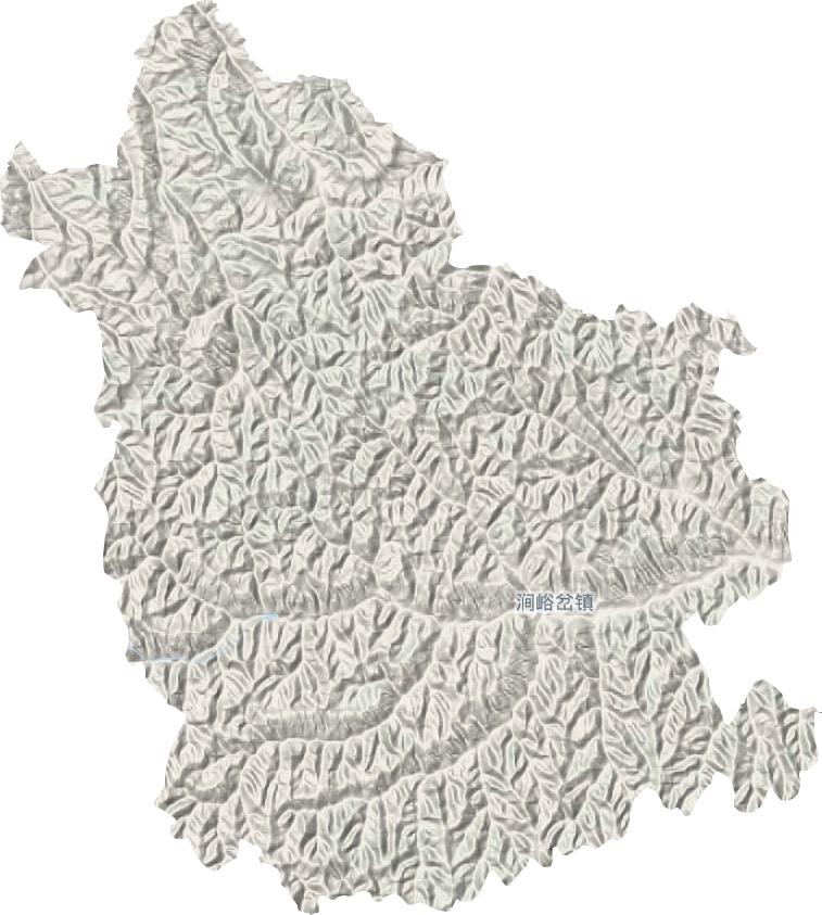 涧峪岔镇地形图
