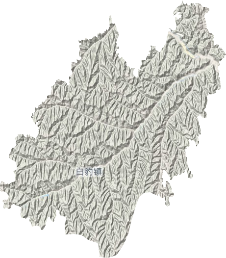 白豹镇地形图