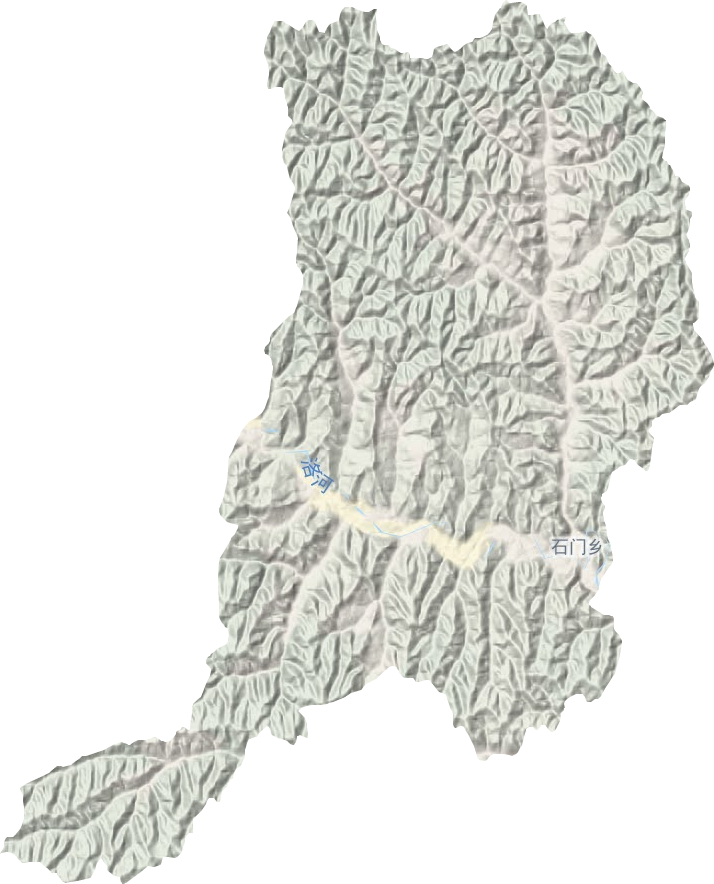 石门乡地形图