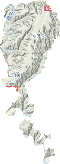 交口河镇地形图
