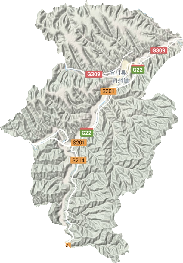 丹州镇地形图