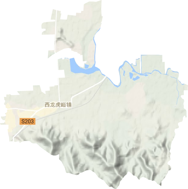 西龙虎峪镇地形图