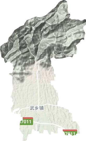 武乡镇地形图