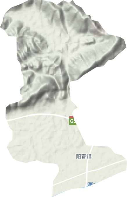 阳春镇地形图