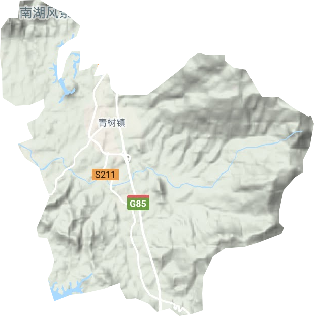 青树镇地形图