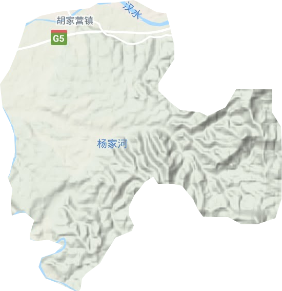 胡家营乡地形图