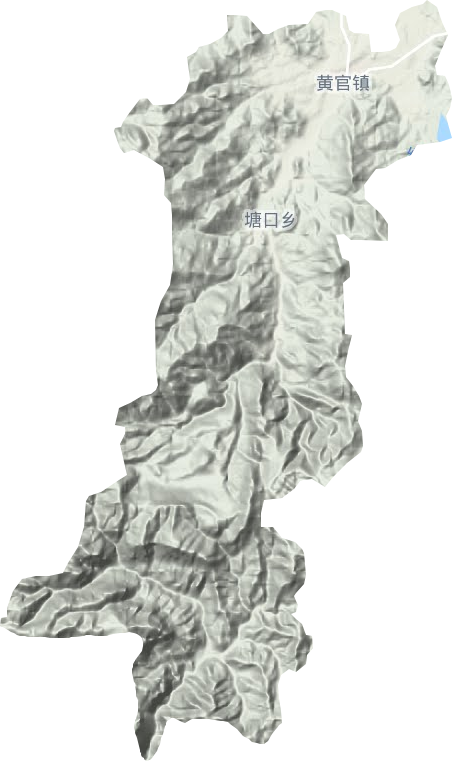 塘口乡地形图