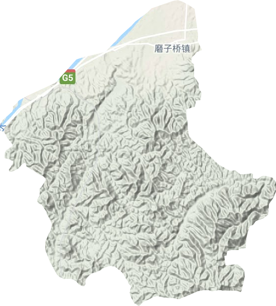 磨子桥镇地形图