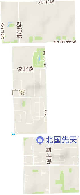 广安街道地形图