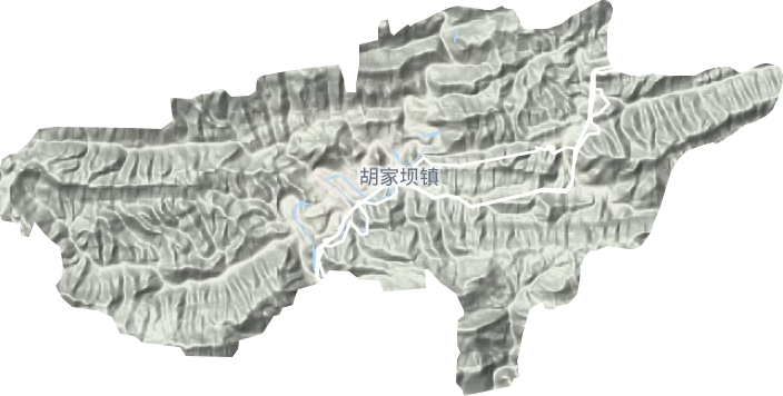 胡家坝镇地形图