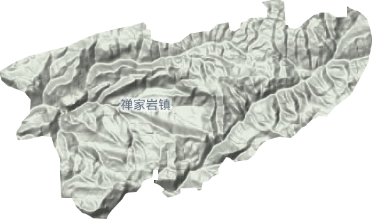 禅家岩乡地形图