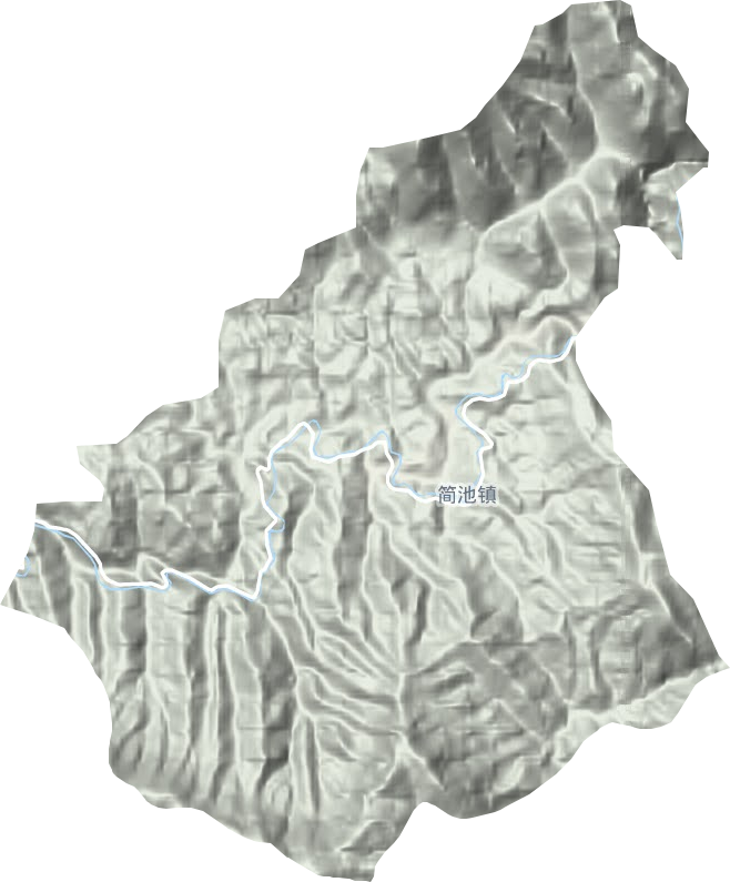 简池镇地形图