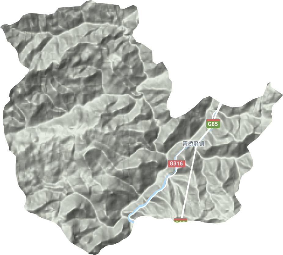 青桥驿乡地形图