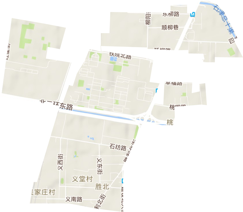 胜利北街道地形图