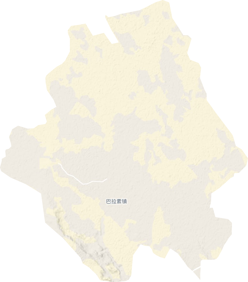巴拉素镇地形图