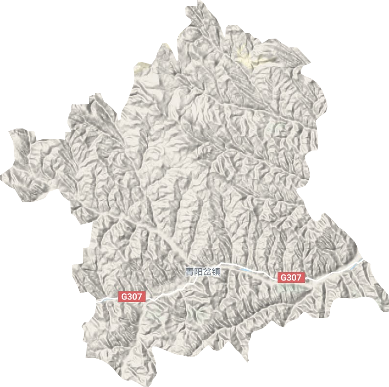 青阳岔镇地形图
