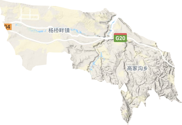 杨桥畔镇地形图