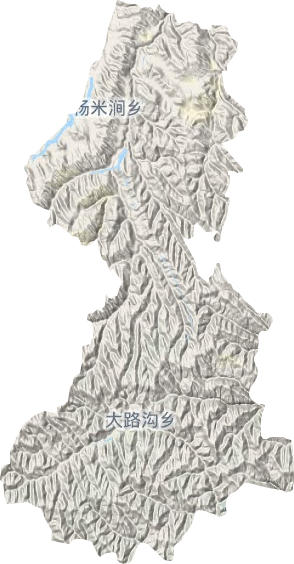 杨米涧乡地形图
