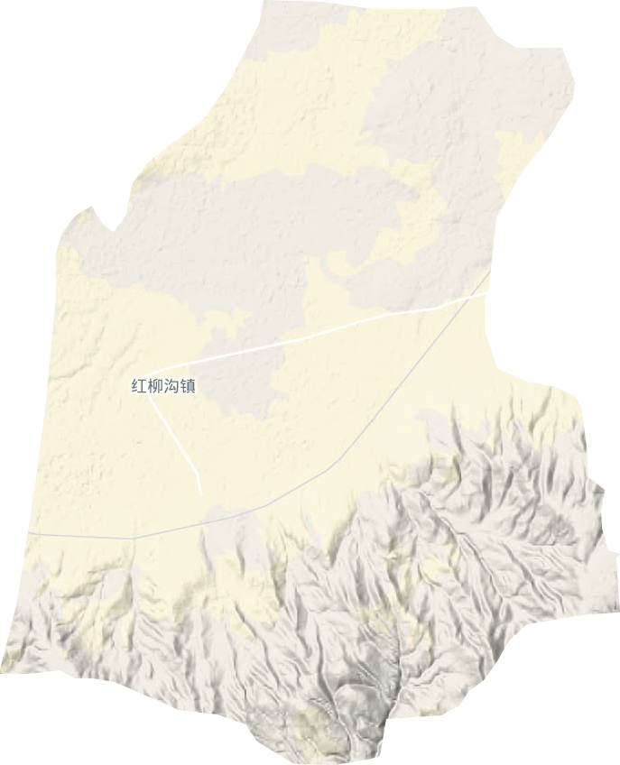 红柳沟镇地形图