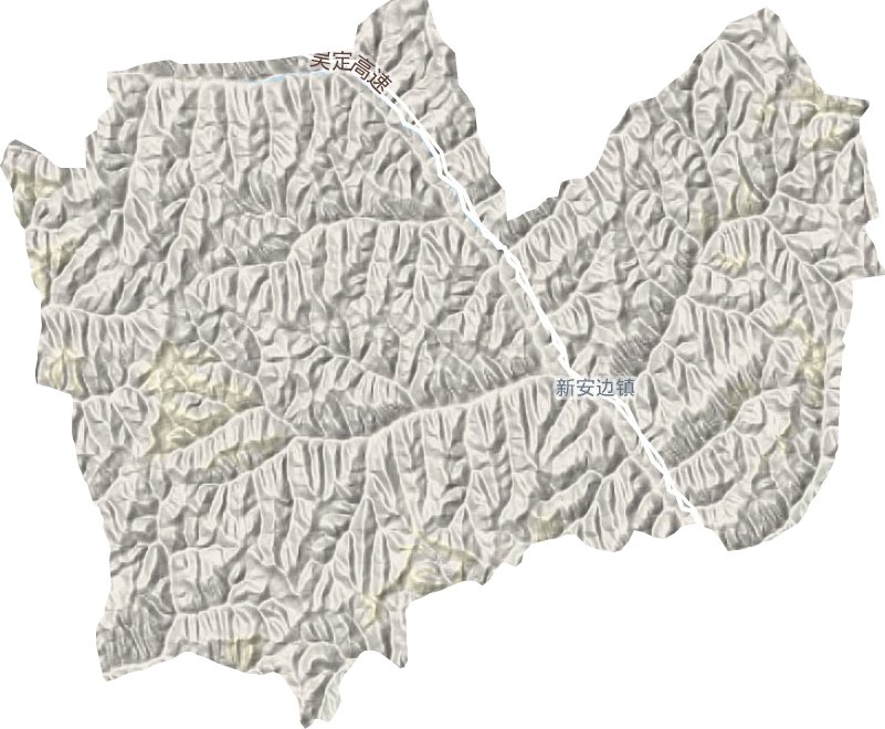 新安边镇地形图